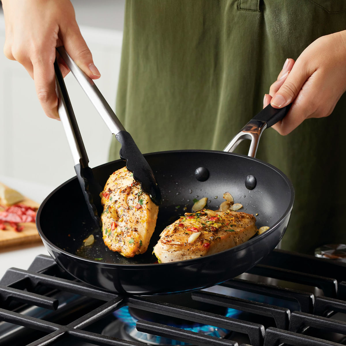 Sartén anodizado duro antiadherente, Negro Onyx KitchenAid. img #4