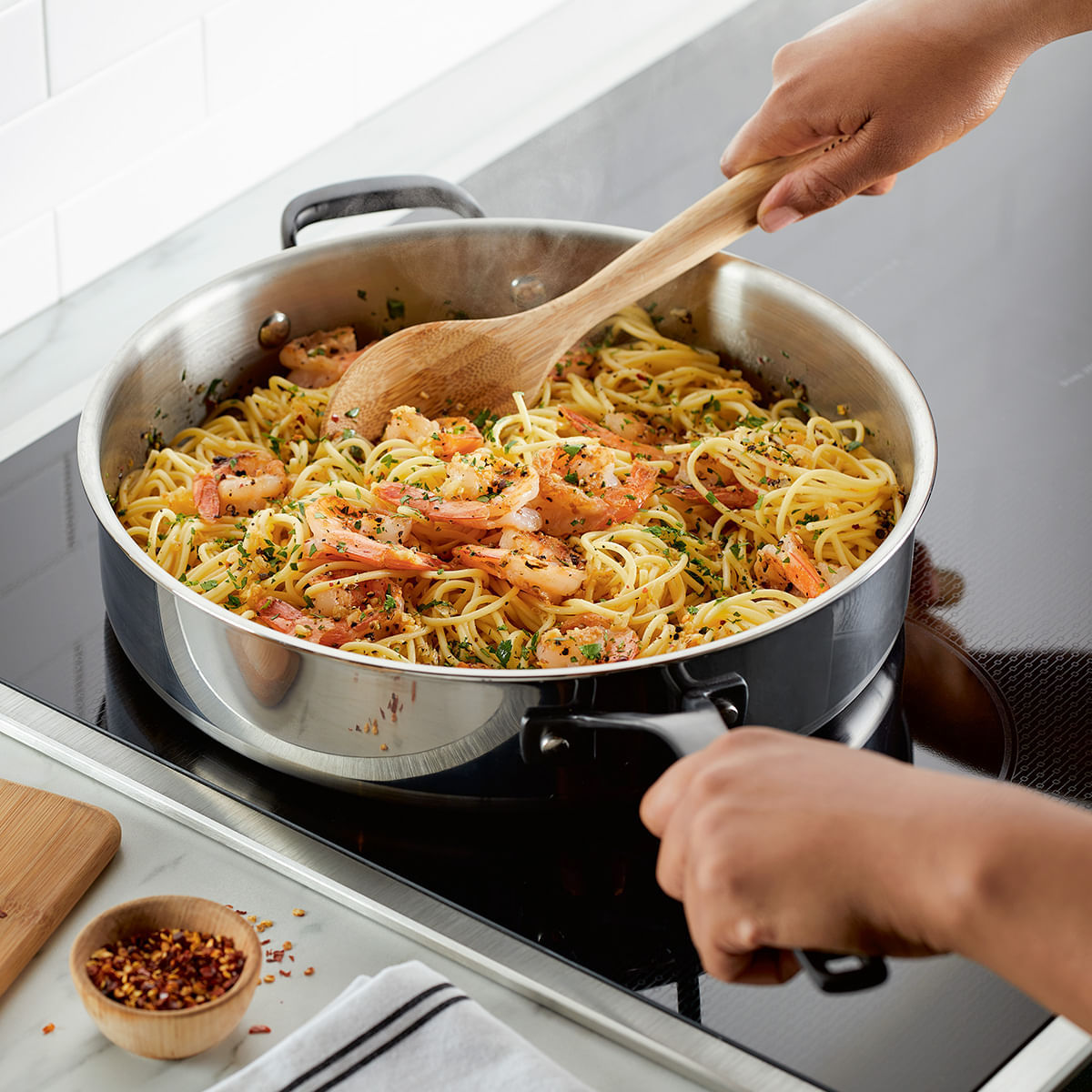 Juego de Ollas 10 pzs. Acero Inoxidable 5 capas Clad. Inducción. KitchenAid img #14