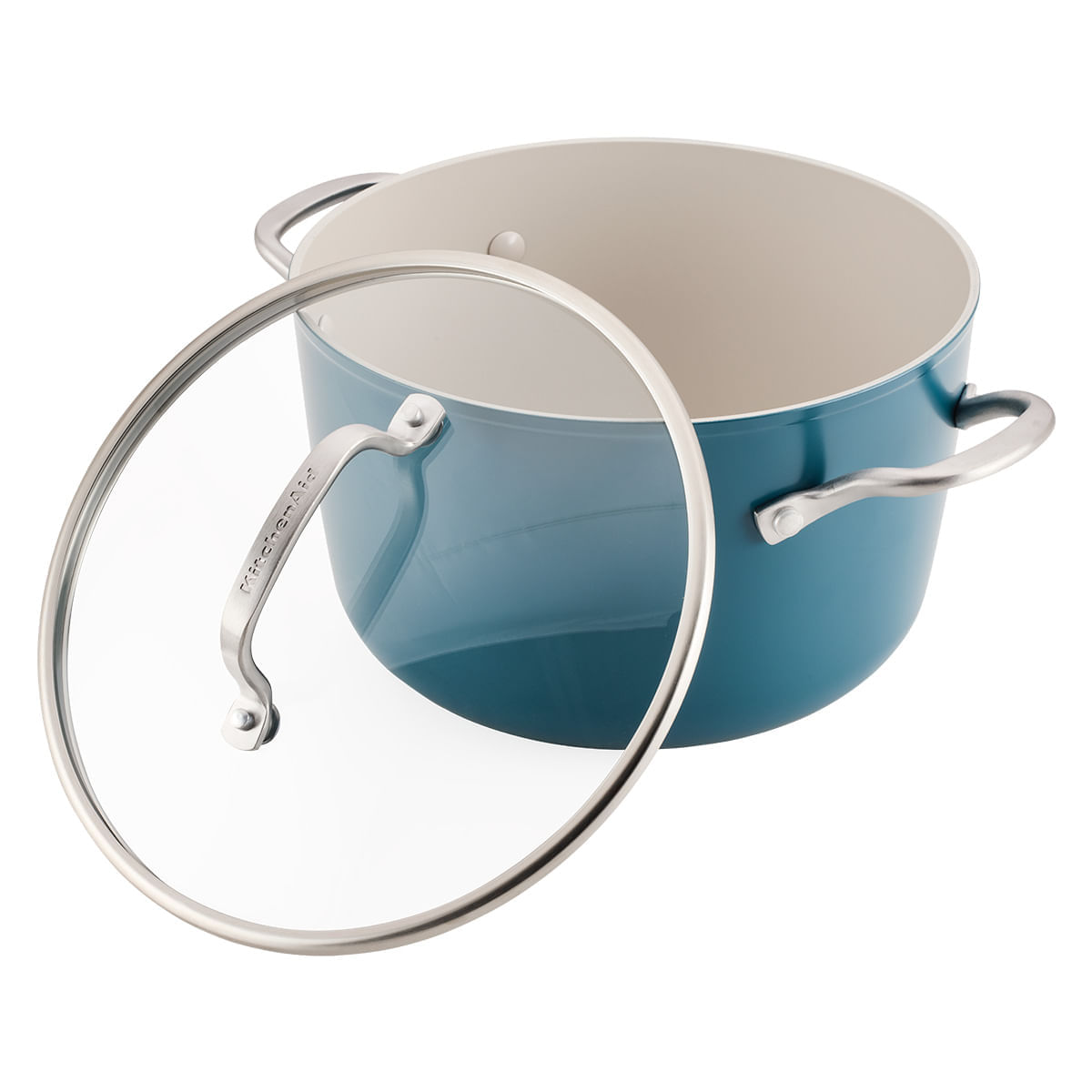 Juego de Ollas 10 pzs, Anodizado Duro, antiadh cerámico. Inducción, color Agave. KitchenAid img #6