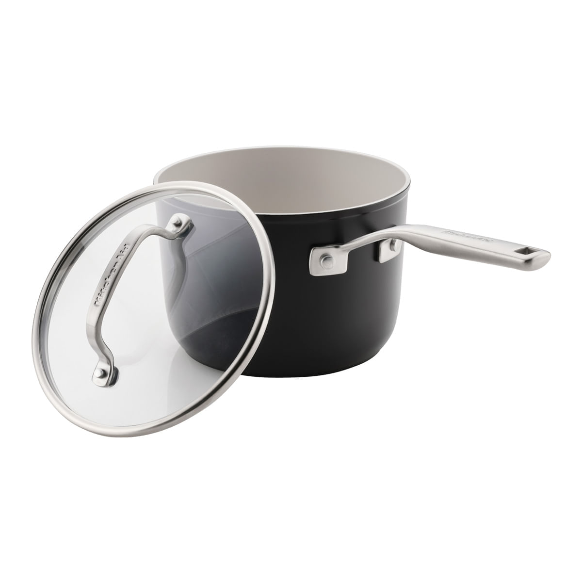 Juego de Ollas 11 pzs. Anodizado Duro, antiadh cerámico. Inducción, color Negro, KitchenAid. img #7