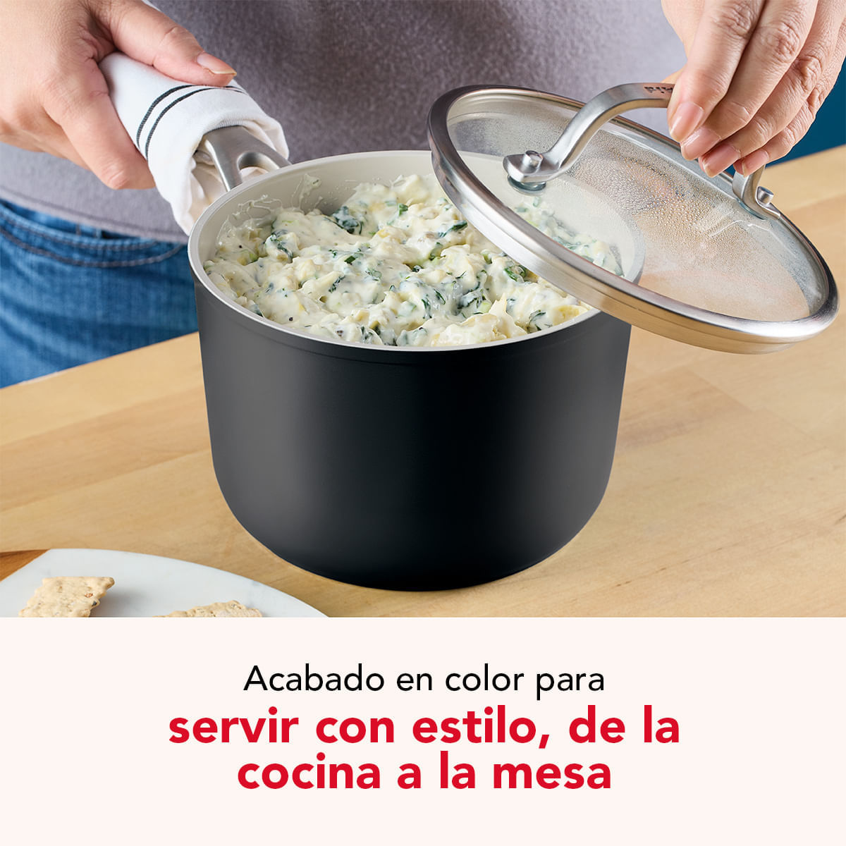 Juego de Ollas 11 pzs. Anodizado Duro, antiadh cerámico. Inducción, color Negro, KitchenAid. img #13