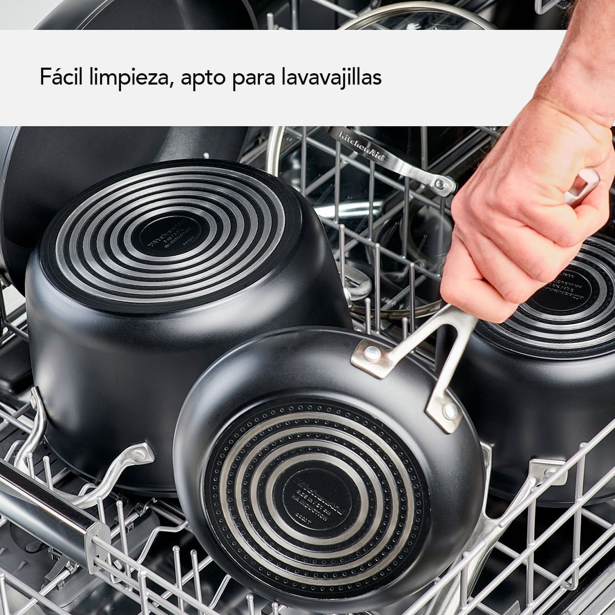 Juego de Ollas 11Pzs, anodizado duro antiadherente, Negro, KitchenAid. img #6