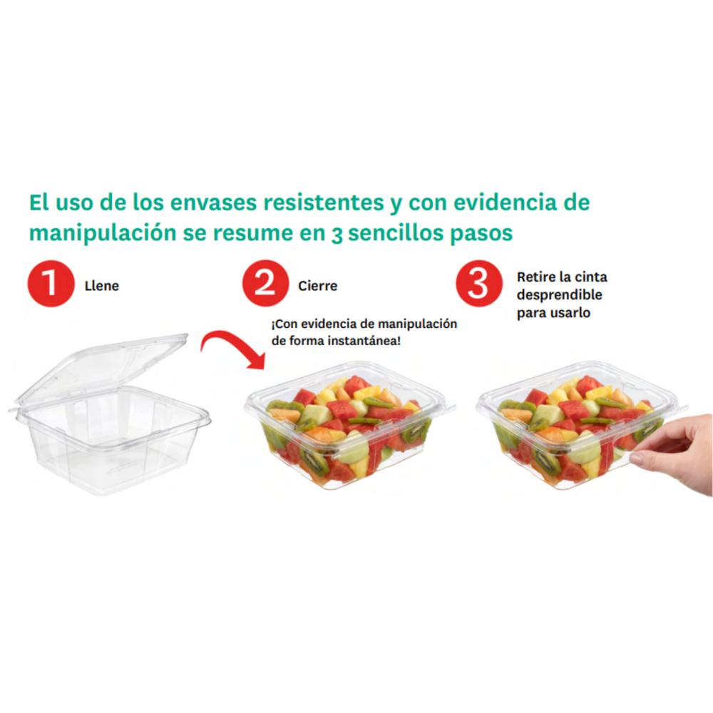 Contenedor Recipiente Rectangular 16 Oz Desechable X 240 Und img #4