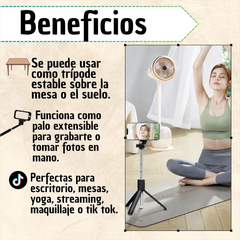 Trípode Para Celular Con Selfie Stick Y Control Bluetooth img #5