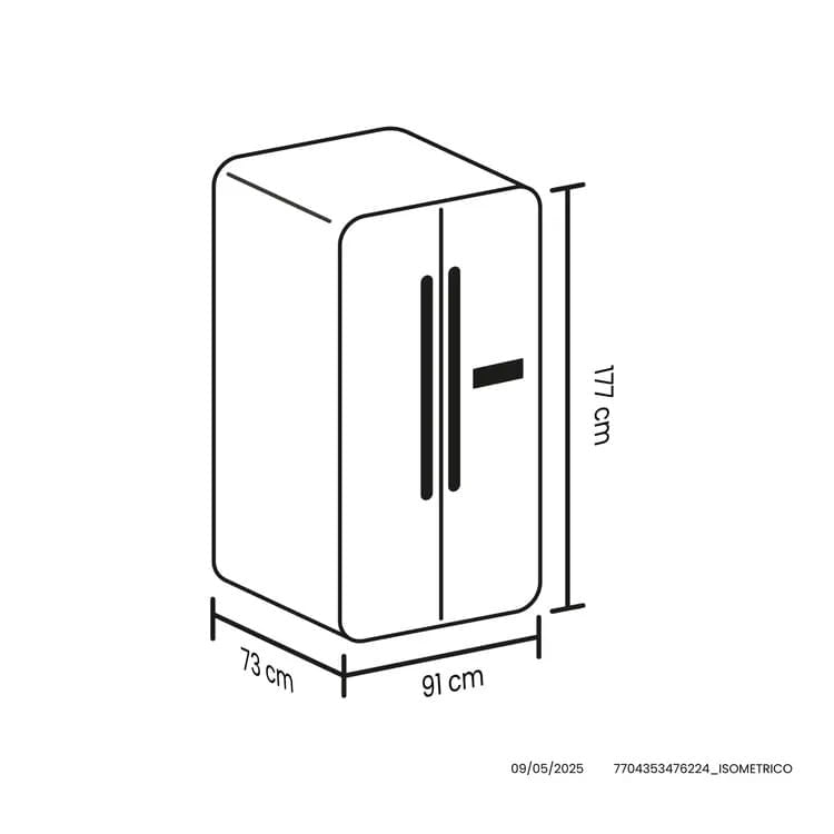 Nevecón Haceb Side by Side 563 Litros Manija Externa Panel Digital Inverter Gris img #2