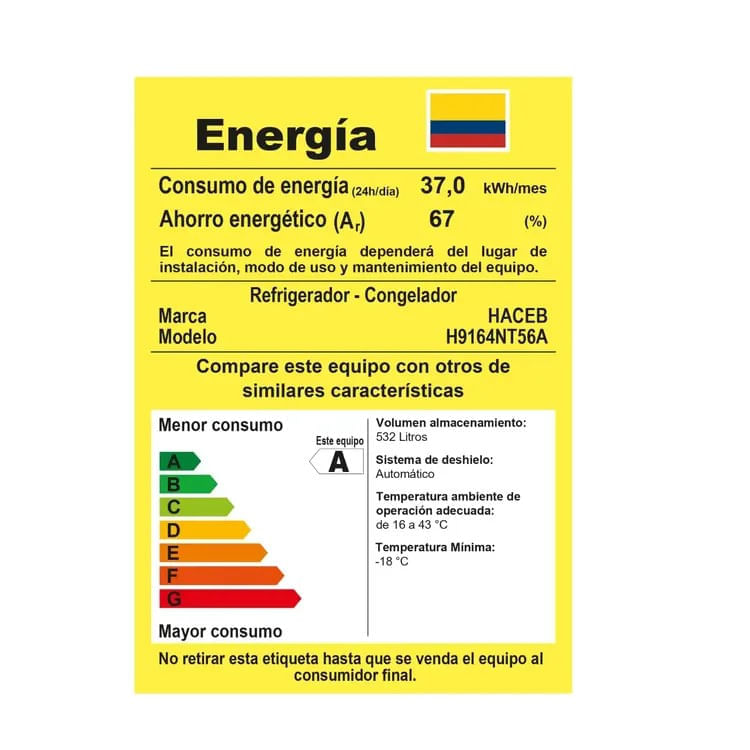 Nevecón Haceb Side by Side 563 Litros Manija Externa Panel Digital Inverter Gris img #10