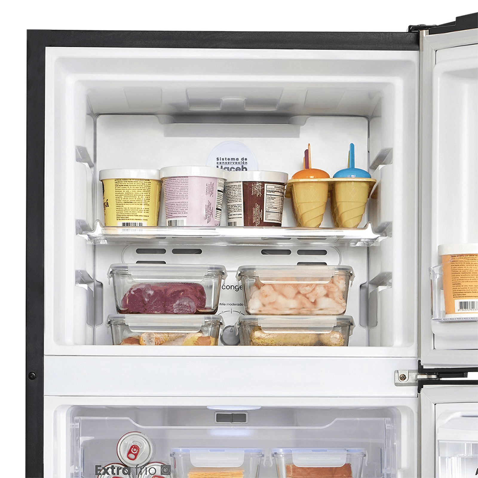 Nevera Haceb No Frost 271 Litros Congelador Superior Inverter Negro Esmeralda img #14