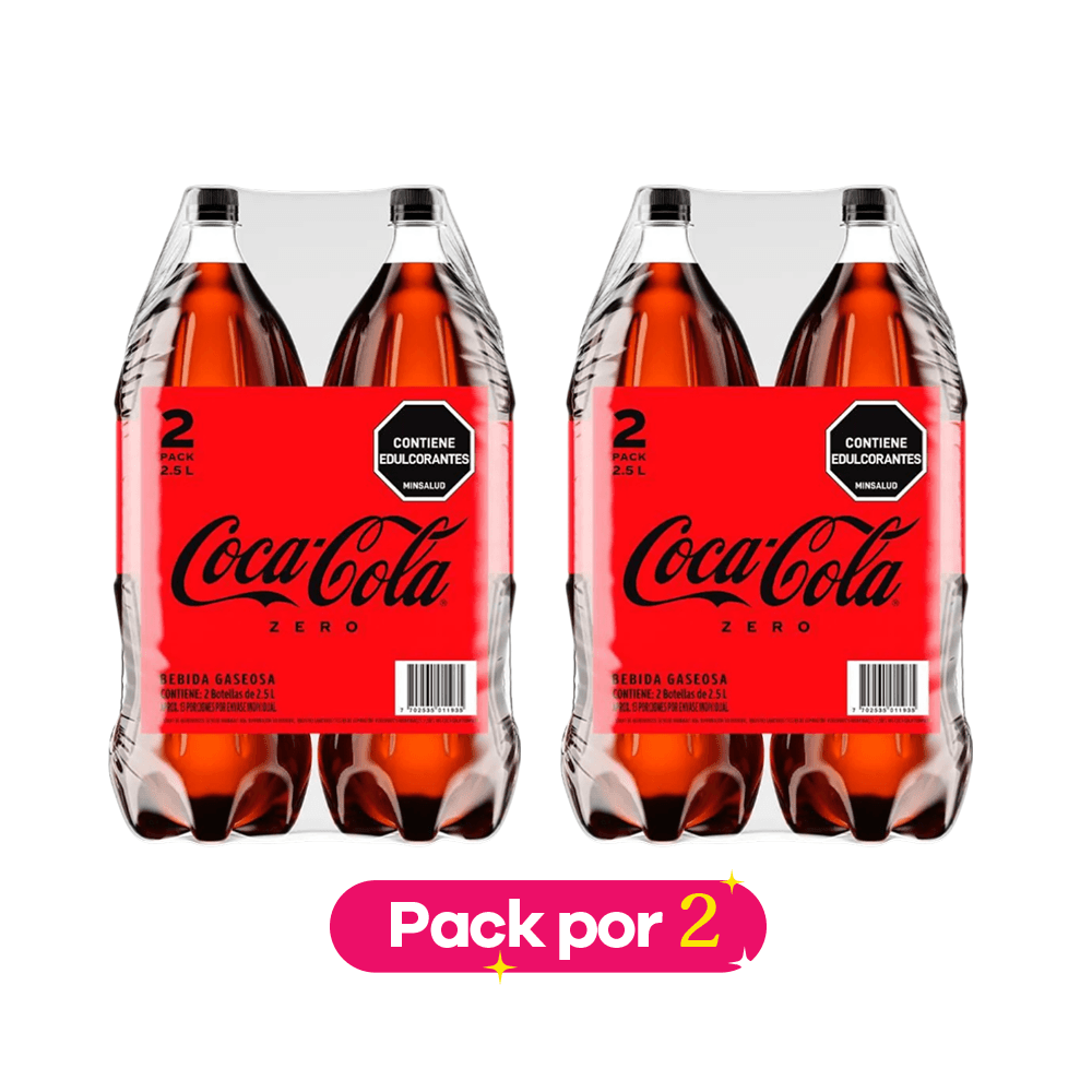 Pack X2 Gaseosa Coca Cola  Sin Azúcar x 2 Unds img #1