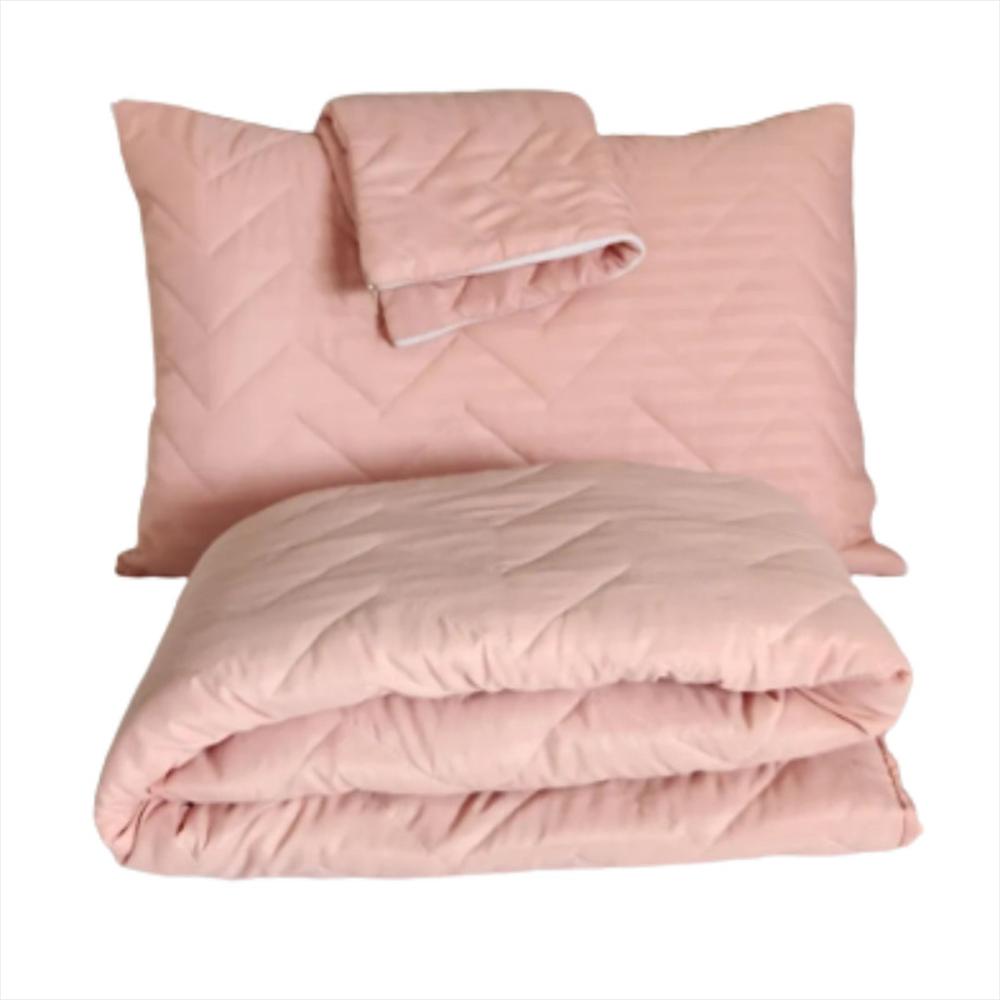 Combo Protector Colchón Cama Doble + 2 Fundas Color Rosa img #1