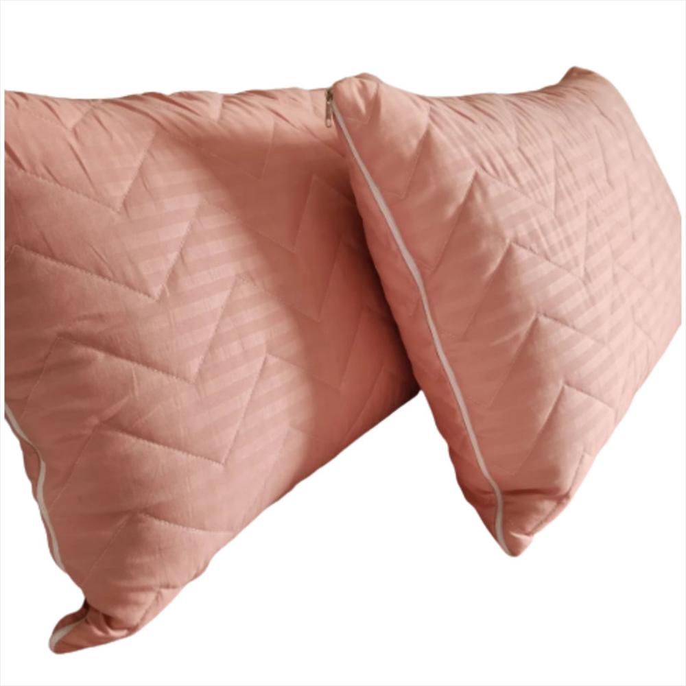 Combo Protector Colchón Cama Doble + 2 Fundas Color Rosa img #3