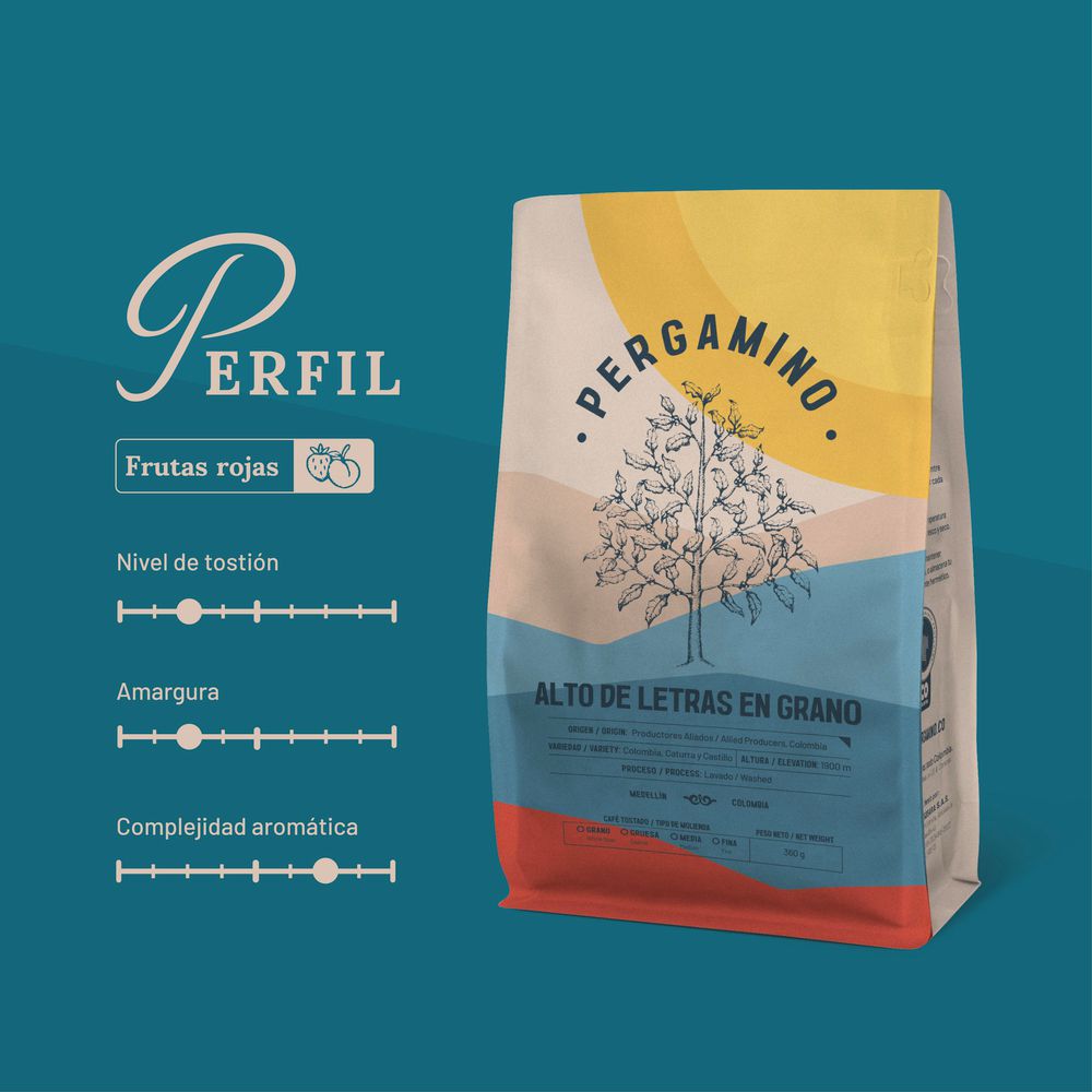 Café en grano PERGAMINO alto de letras (360  gr) img #3