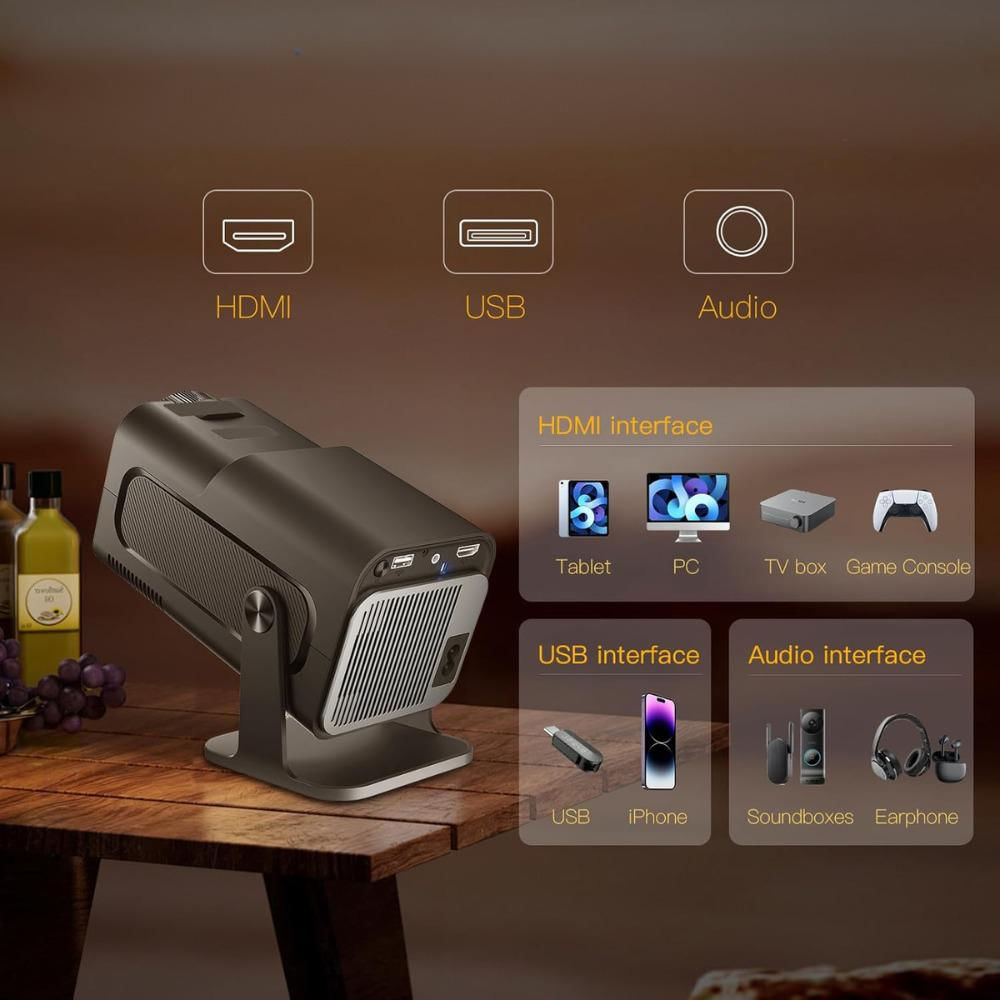 Mini Proyector Hy320 Mini Pro 4K Android 11 Wifi 6 Bluetooth img #5
