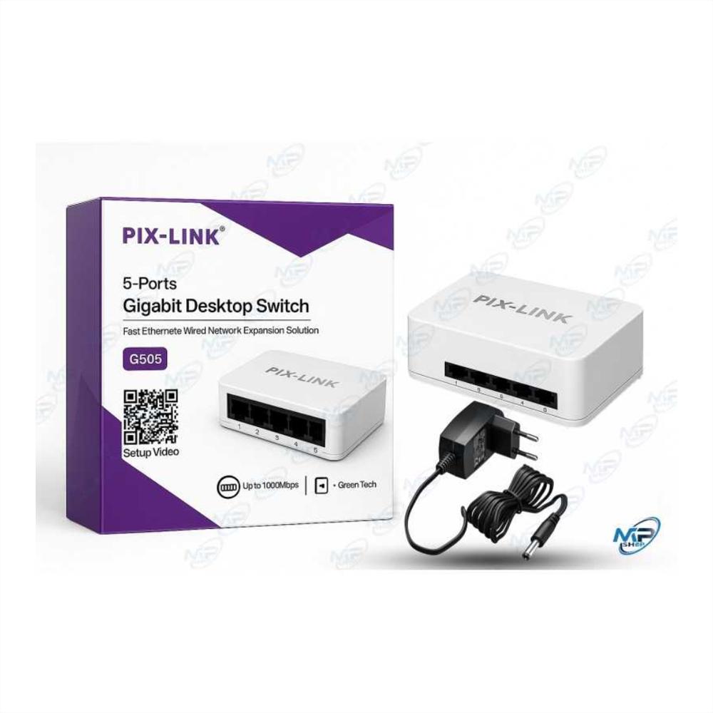 Switch Ethernet De 5 Puertos Pix Link img #1