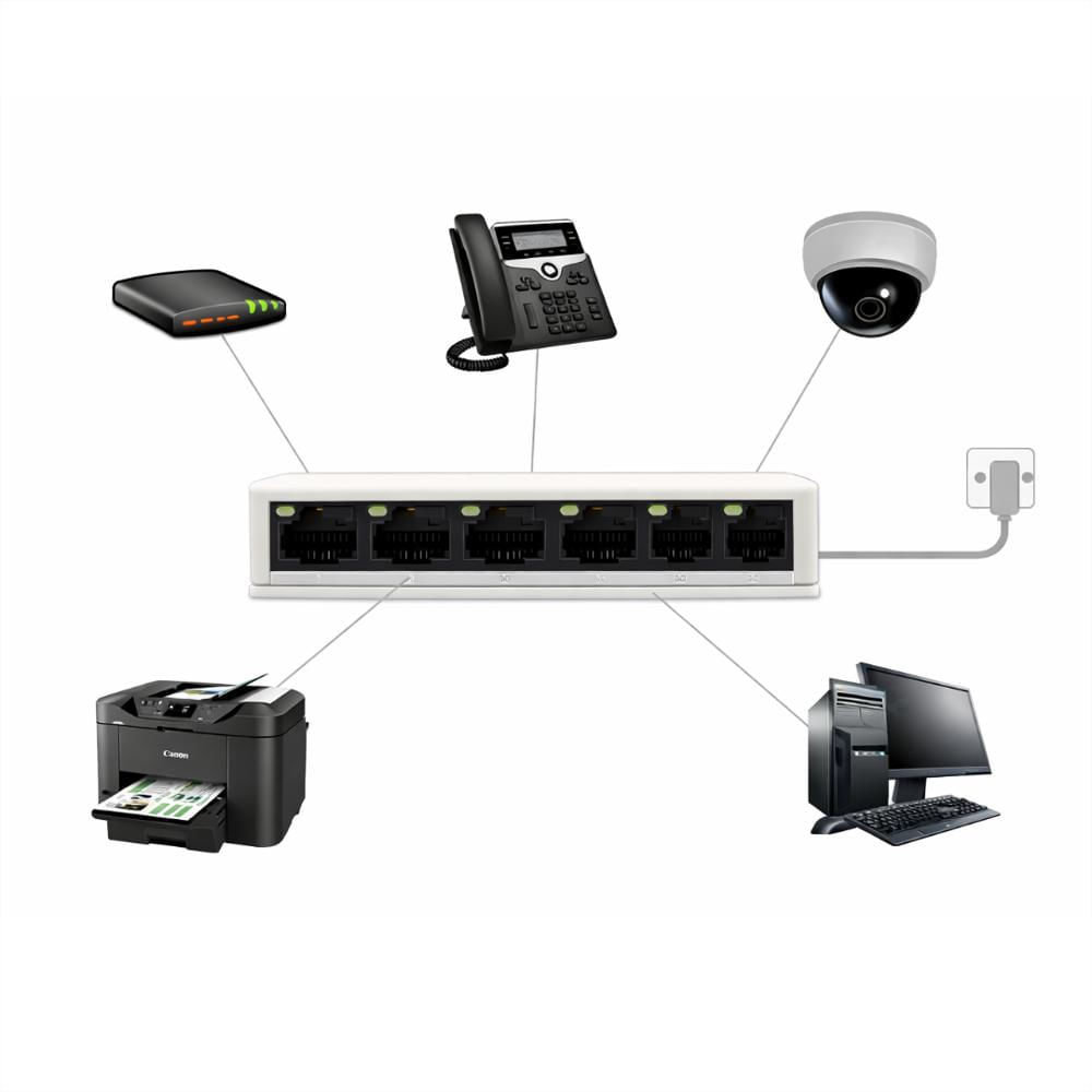 Switch Ethernet De 5 Puertos Pix Link img #2