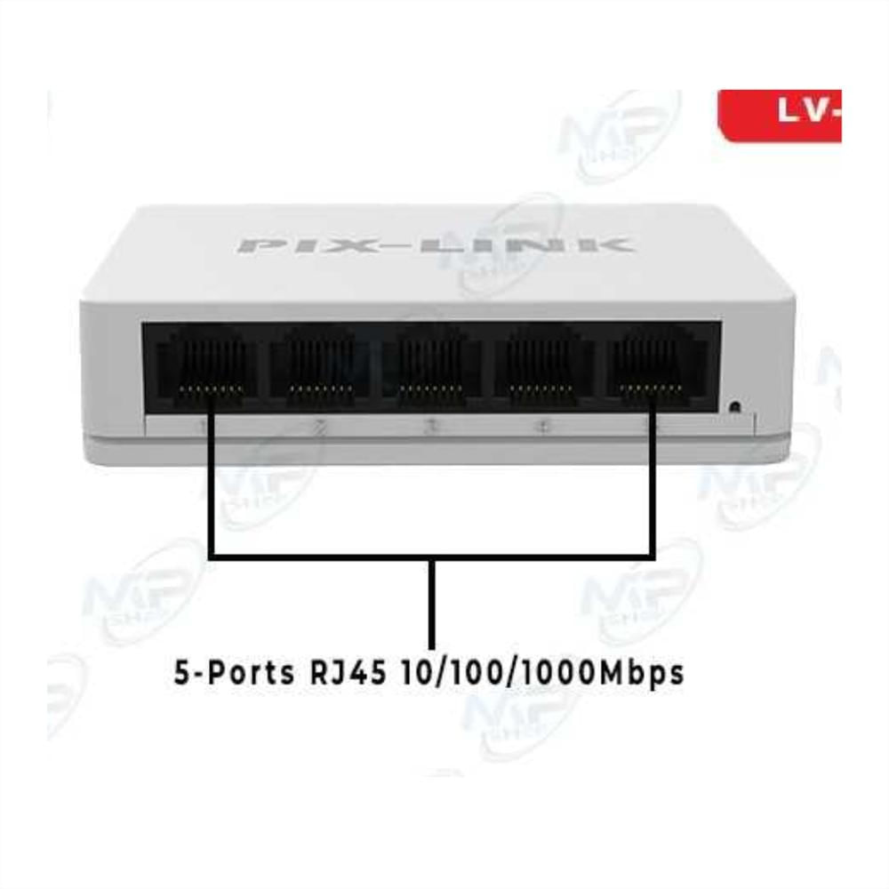 Switch Ethernet De 5 Puertos Pix Link img #3