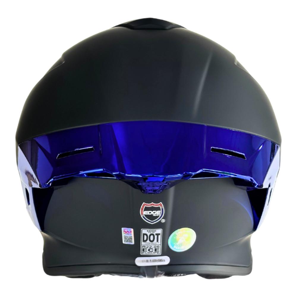 Casco Edge Integral Shanghai Cert.Dot Ece Negro Met. Azul img #4