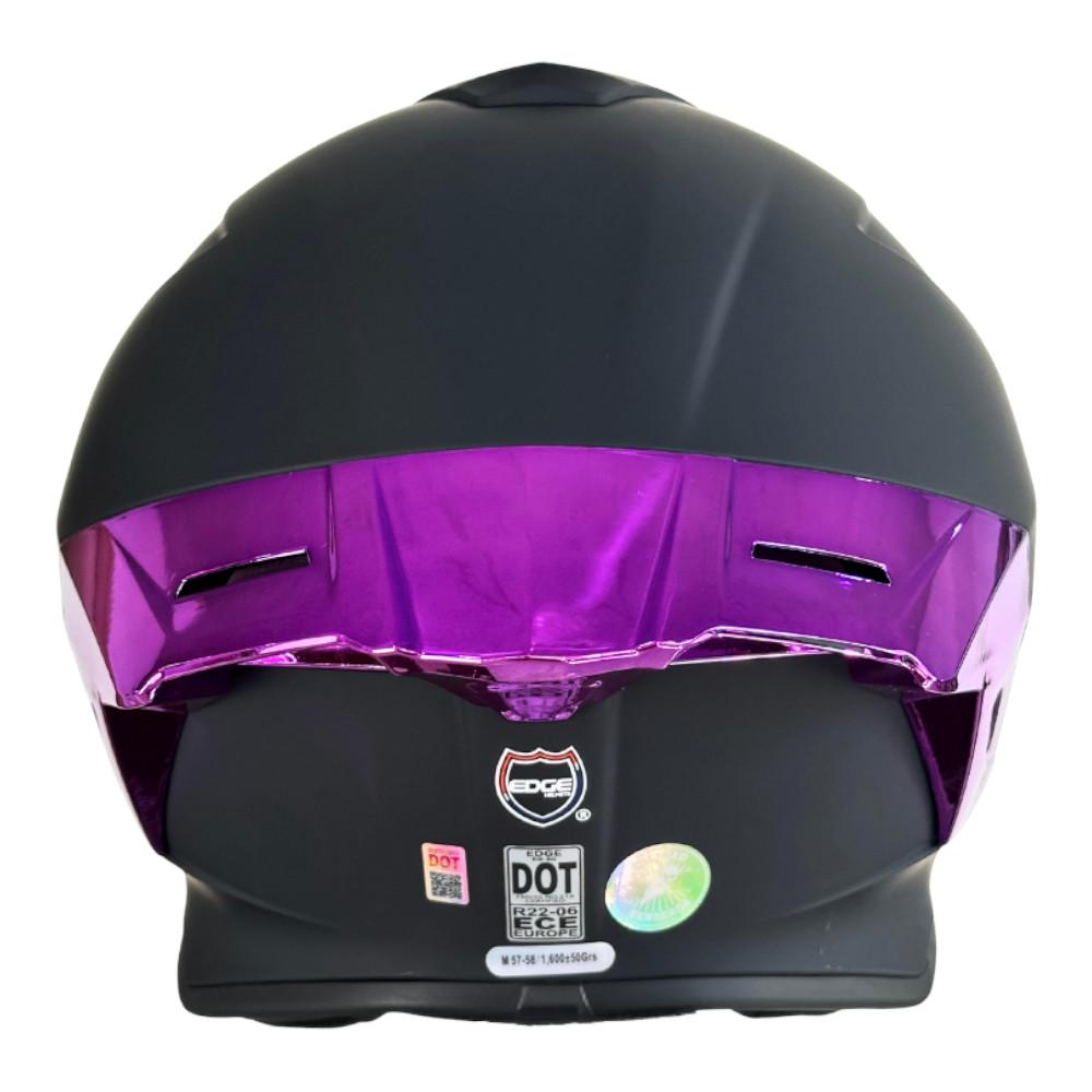 Casco Edge Integral Shanghai Cert.Dot Ece Negro Met. Morado img #4