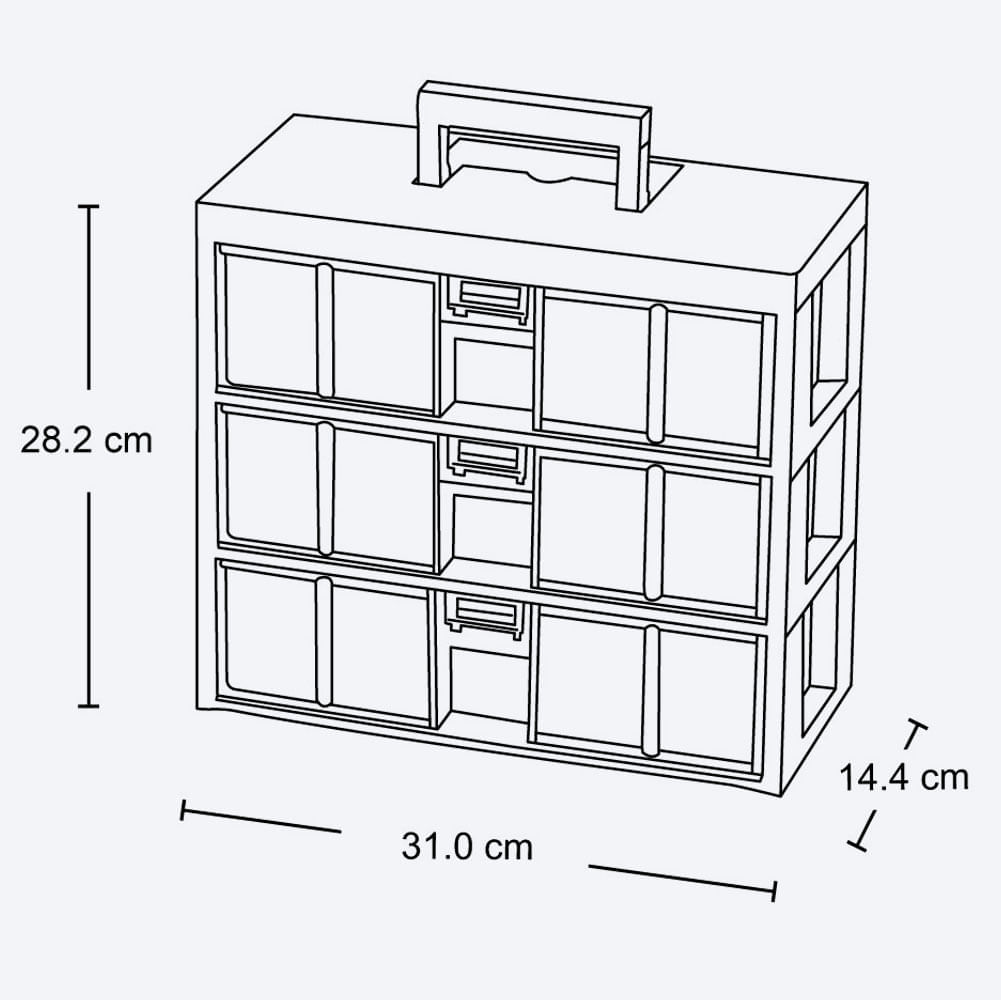 Caja Organizadora Modular Gavetas 3x80 Milimetros img #4