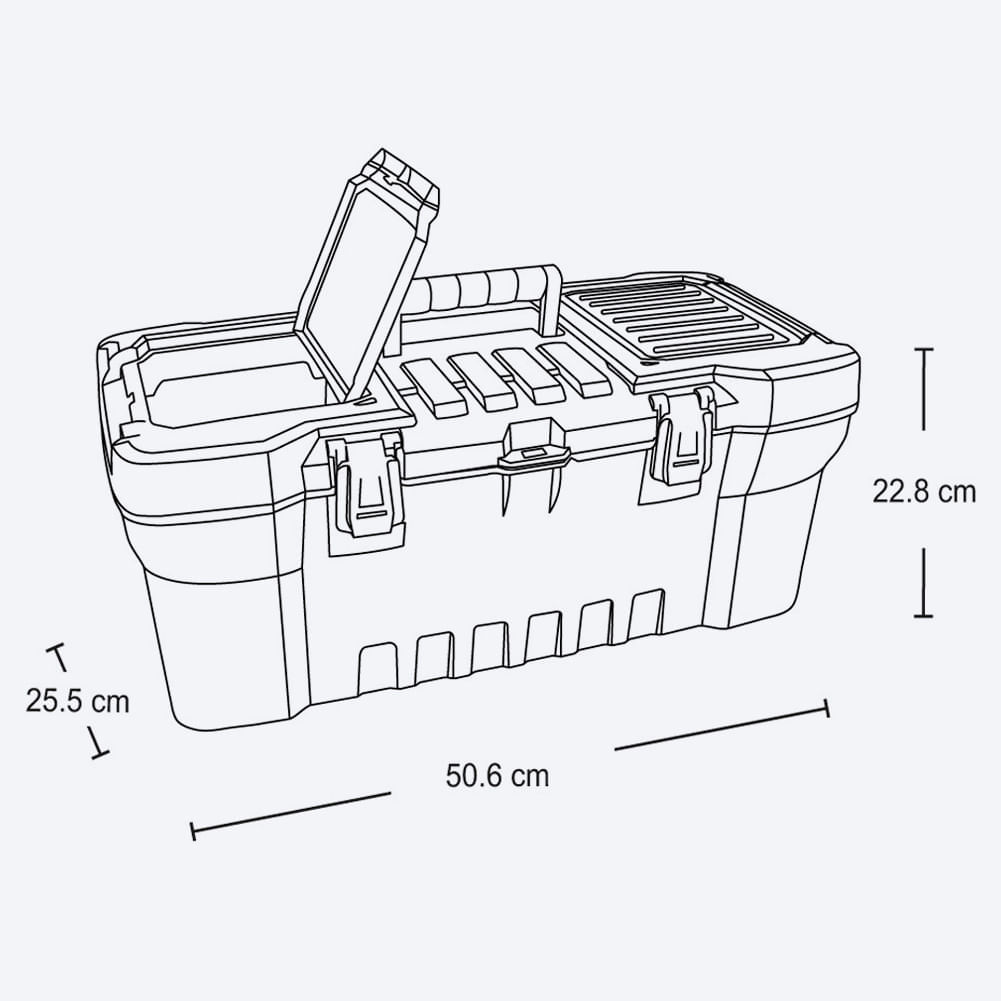 Caja Herramientas 20" Cerradura Plástica img #3