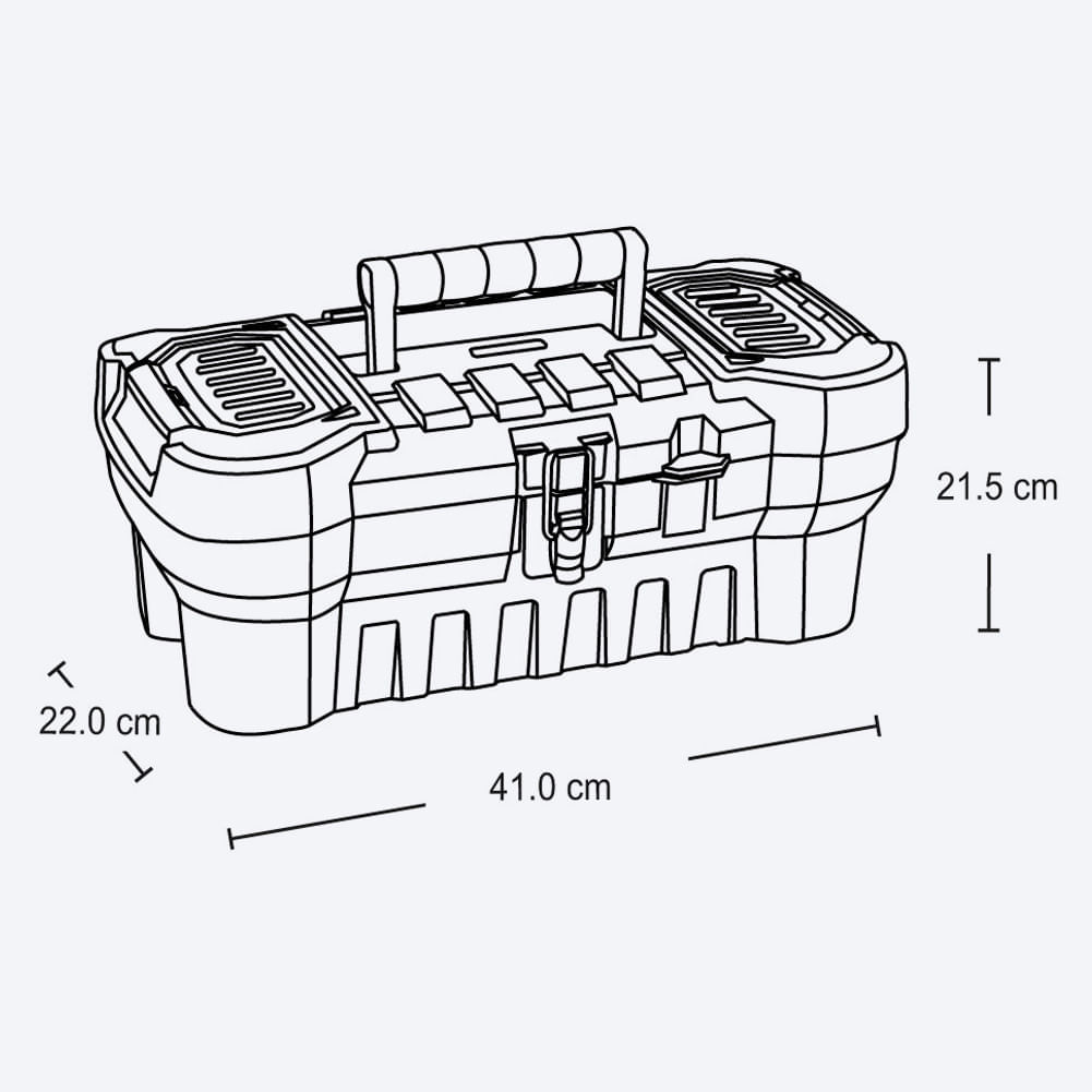 Caja Herramientas 16" Cerradura Metálica img #4