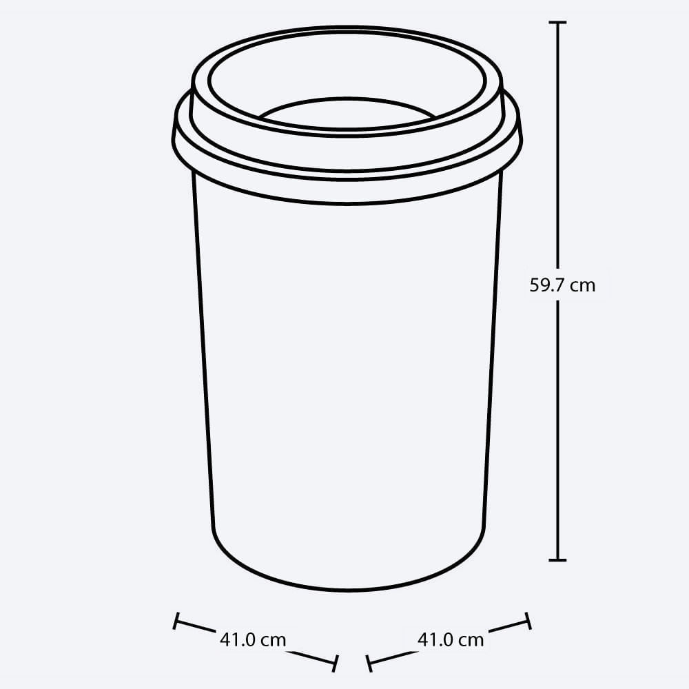 Papelera Evo Apariencia Metal 50 L img #3