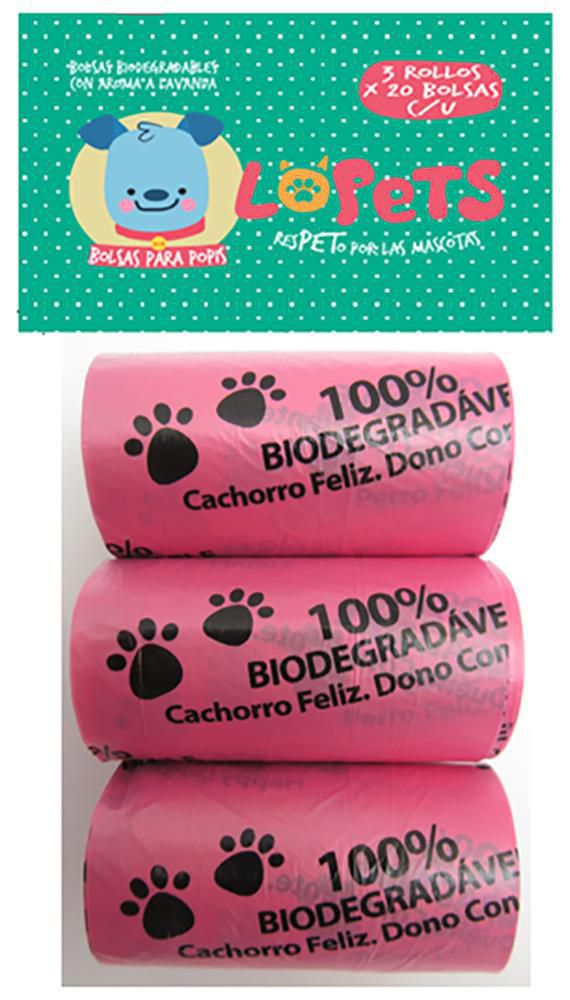 Bolsa para desechos LOPETS mascota repuesto biodegradable (40  gr) img #1