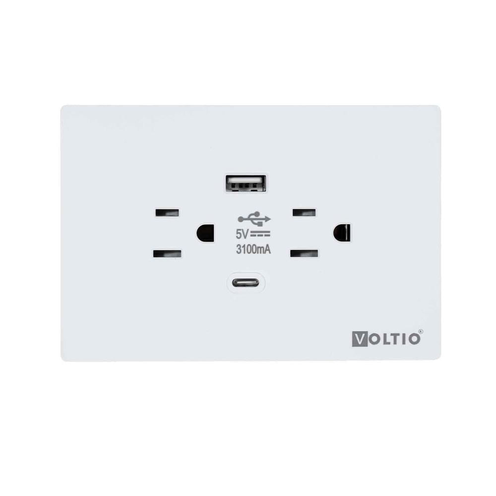 Tomacorriente Con Puerto Usb Blanco Tipo C img #2