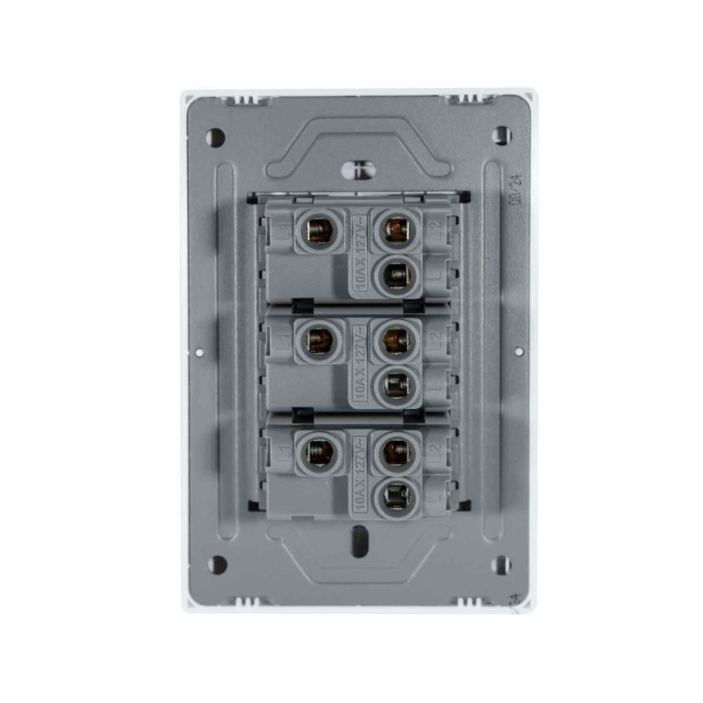 Interruptor Blanco Triple Conmutable Moderno Set X 2 Unds img #4