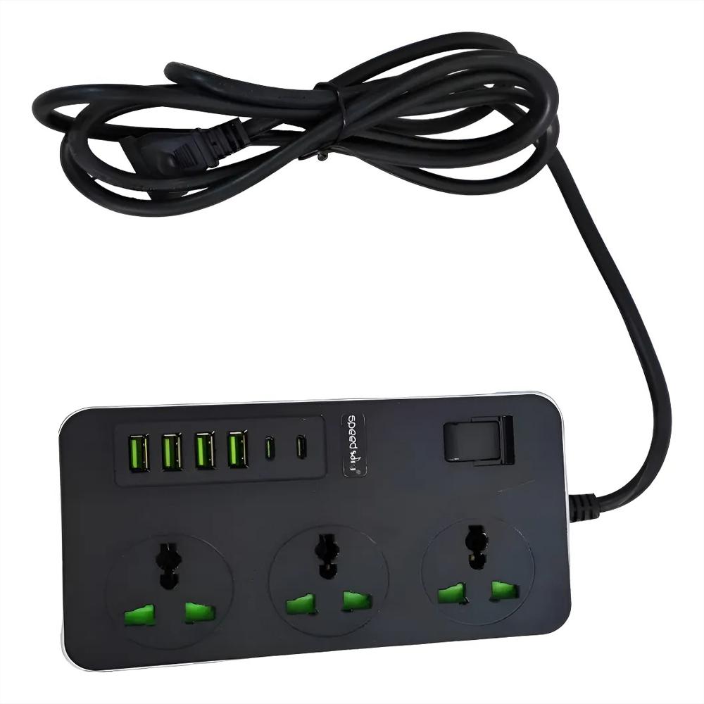 Multitoma Entradas Usb Tipo C Interruptor Regleta Corriente img #1