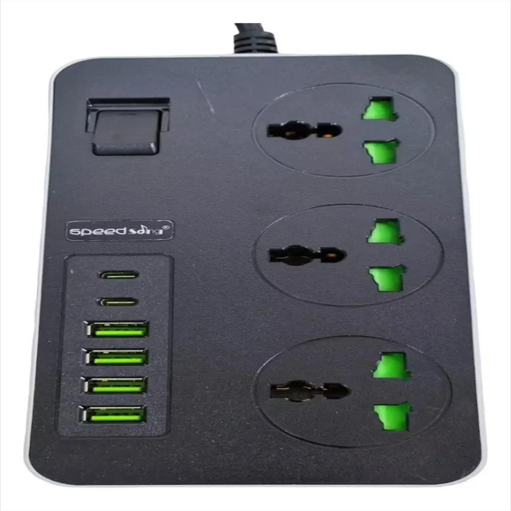 Multitoma Entradas Usb Tipo C Interruptor Regleta Corriente img #2
