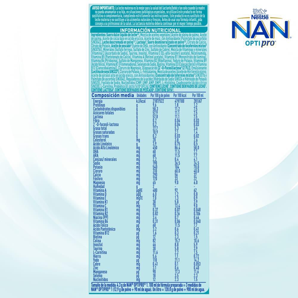 Fórmula infantil NAN optipro 1 lata (900  gr) img #4