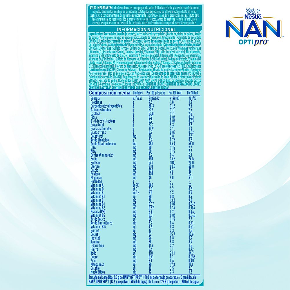 Fórmula infantil NAN optipro 1 lata (900  gr) img #7