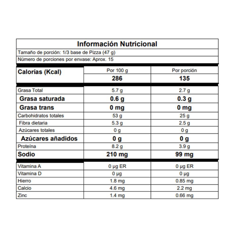 BASE PIZZA INTEGRAL D ITALIA 700  gr img #3