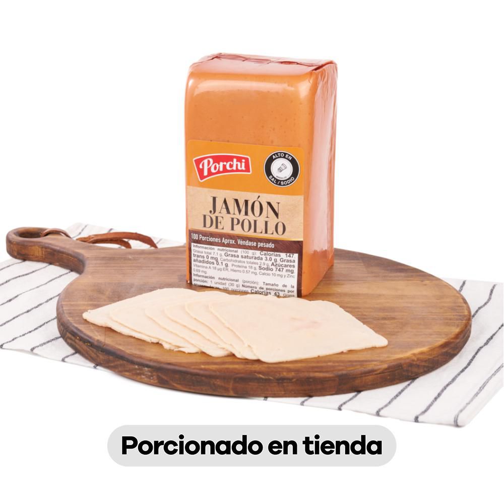 Jamón De Pollo Bloque PORCHI Porcionado En Tienda img #1