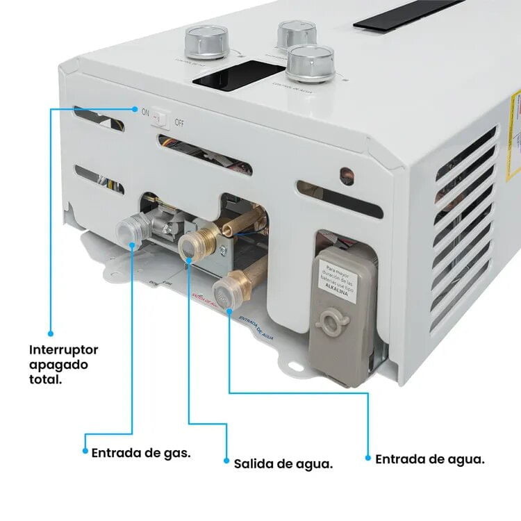 Calentador de Paso Challenger 16 Litros Tiro Natural Gas Natural WHN7216 Blanco img #8