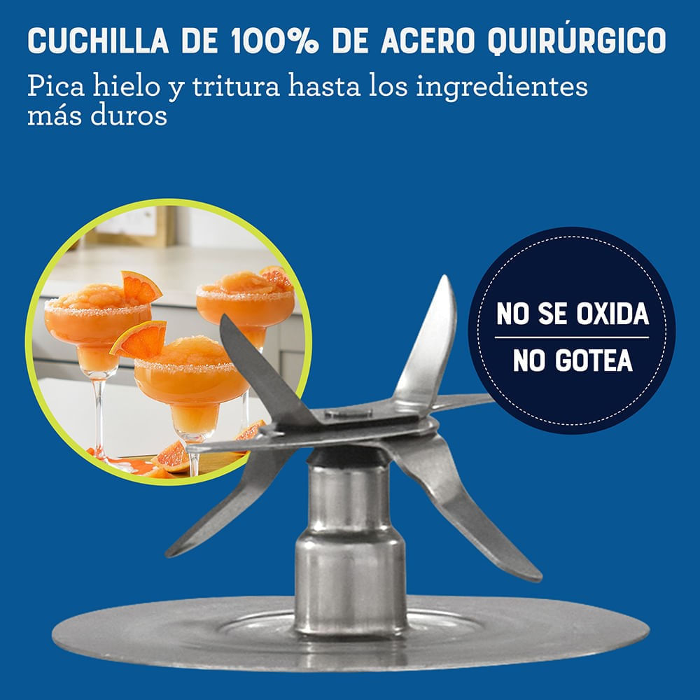 Licuadora Osterizer Max 2 Velocidades 1500W BLSTPB-RGR Plateado img #10