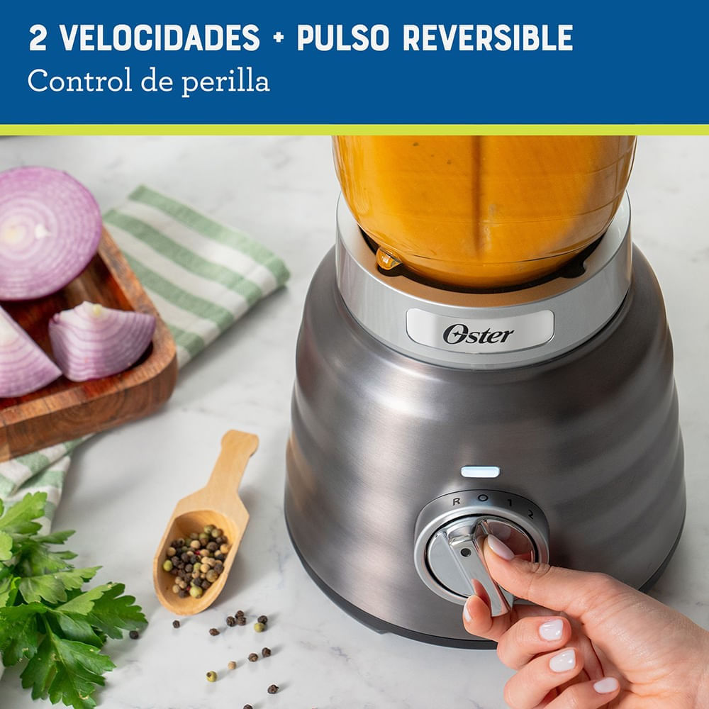 Licuadora Osterizer Max 2 Velocidades 1500W BLSTPB-RGR Plateado img #7
