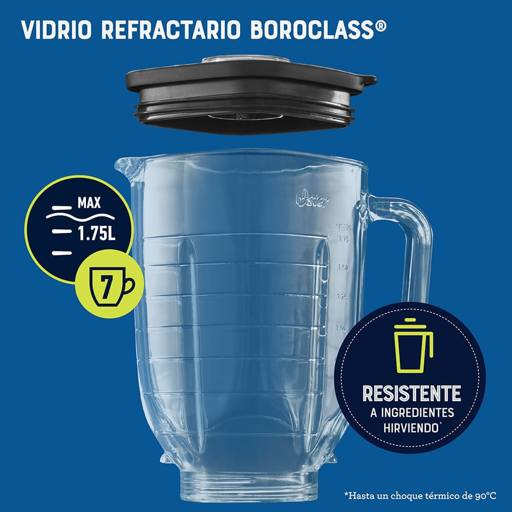 Licuadora Osterizer Max 2 Velocidades 1500W BLSTPB-RGR Plateado img #9