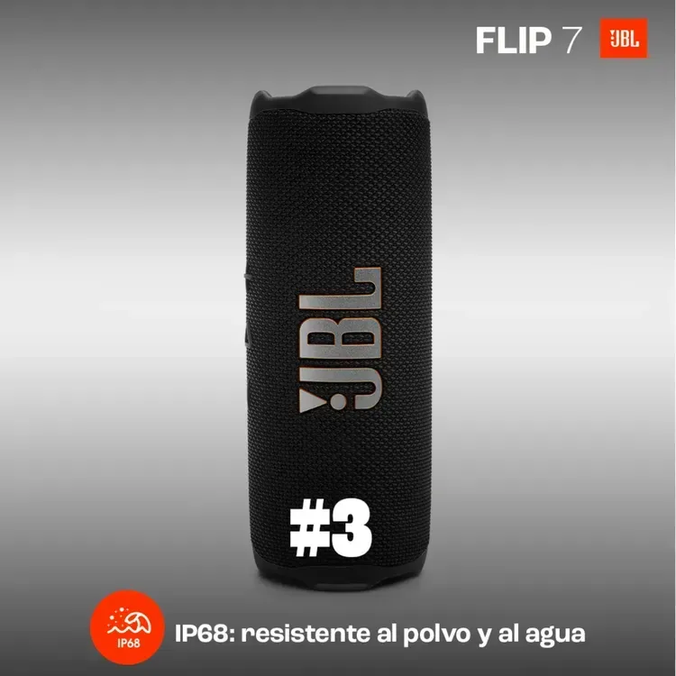 Parlante JBL Inalámbrico Bluetooth 35W FLIP7BLKAM Negro img #7