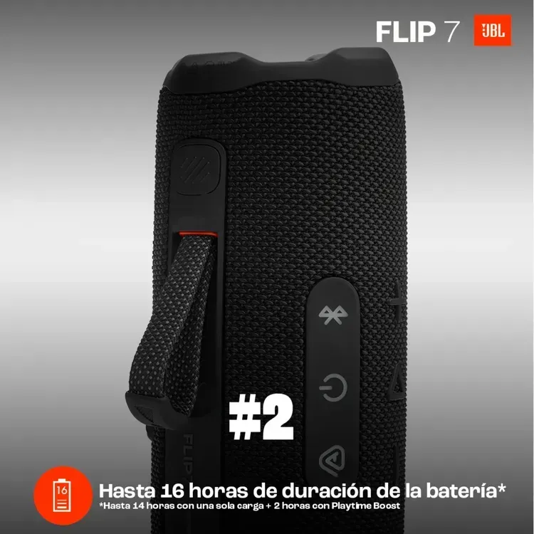 Parlante JBL Inalámbrico Bluetooth 35W FLIP7BLKAM Negro img #6