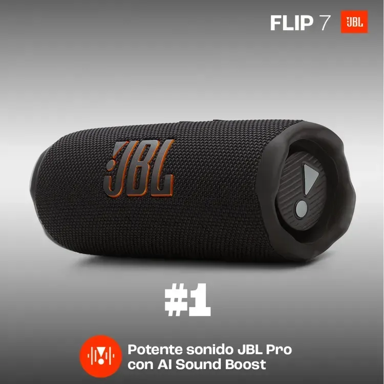Parlante JBL Inalámbrico Bluetooth 35W FLIP7BLKAM Negro img #5