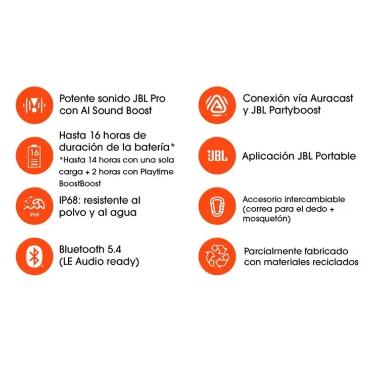 Parlante JBL Inalámbrico Bluetooth 35W FLIP7BLKAM Negro img #3
