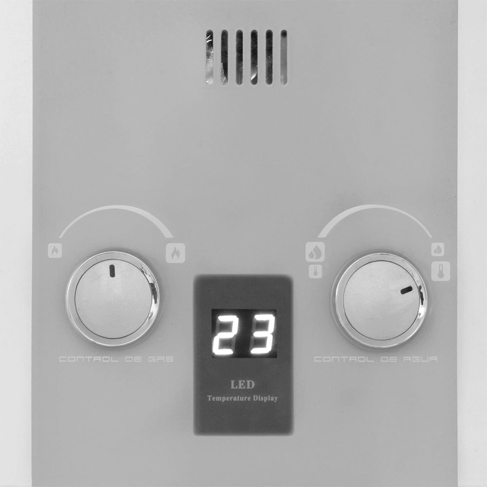 Calentador de Paso Challenger 5.5 Litros Tiro Natural Gas Natural WHN7054 Blanco Gris img #6