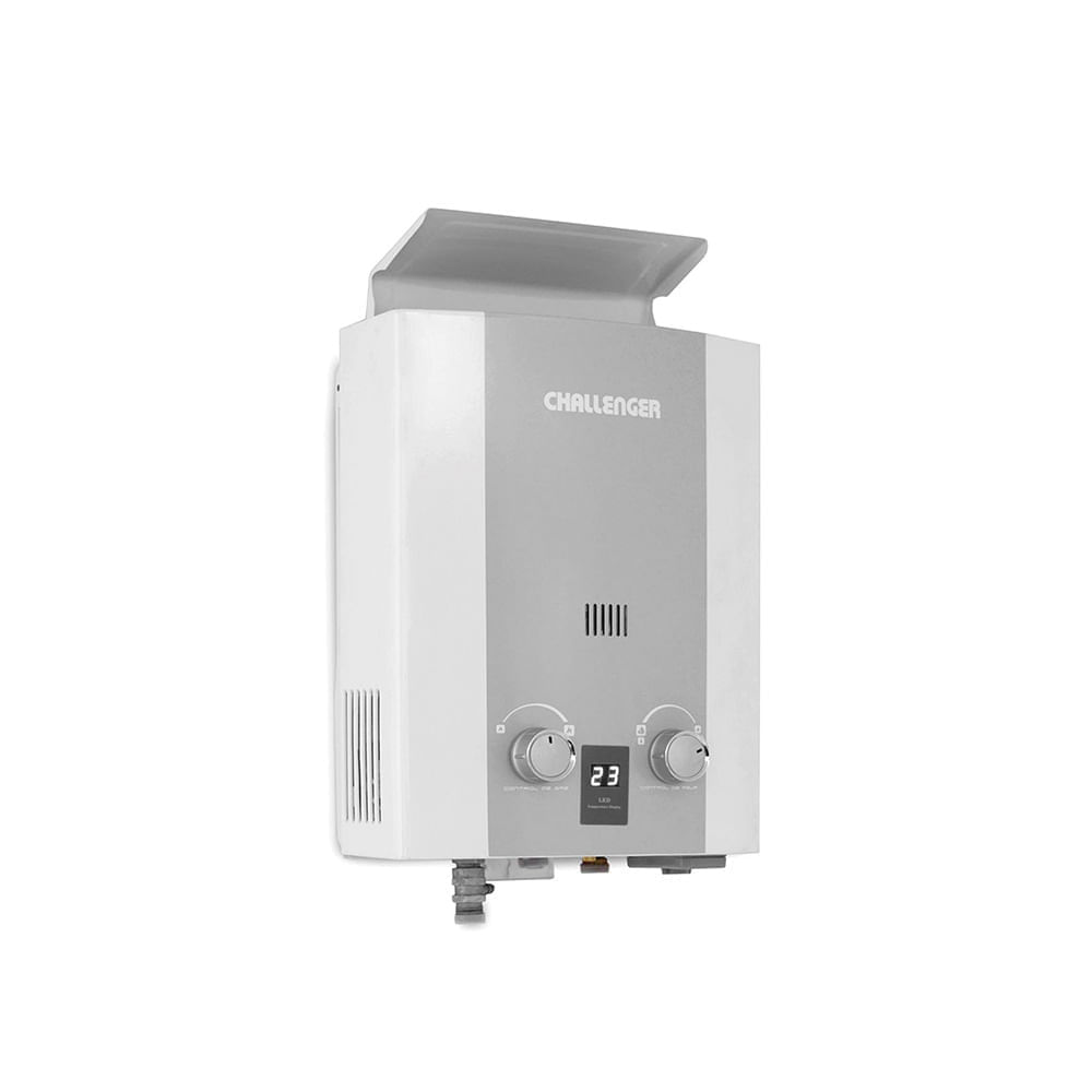 Calentador de Paso Challenger 5.5 Litros Tiro Natural Gas Natural WHN7054 Blanco Gris img #7
