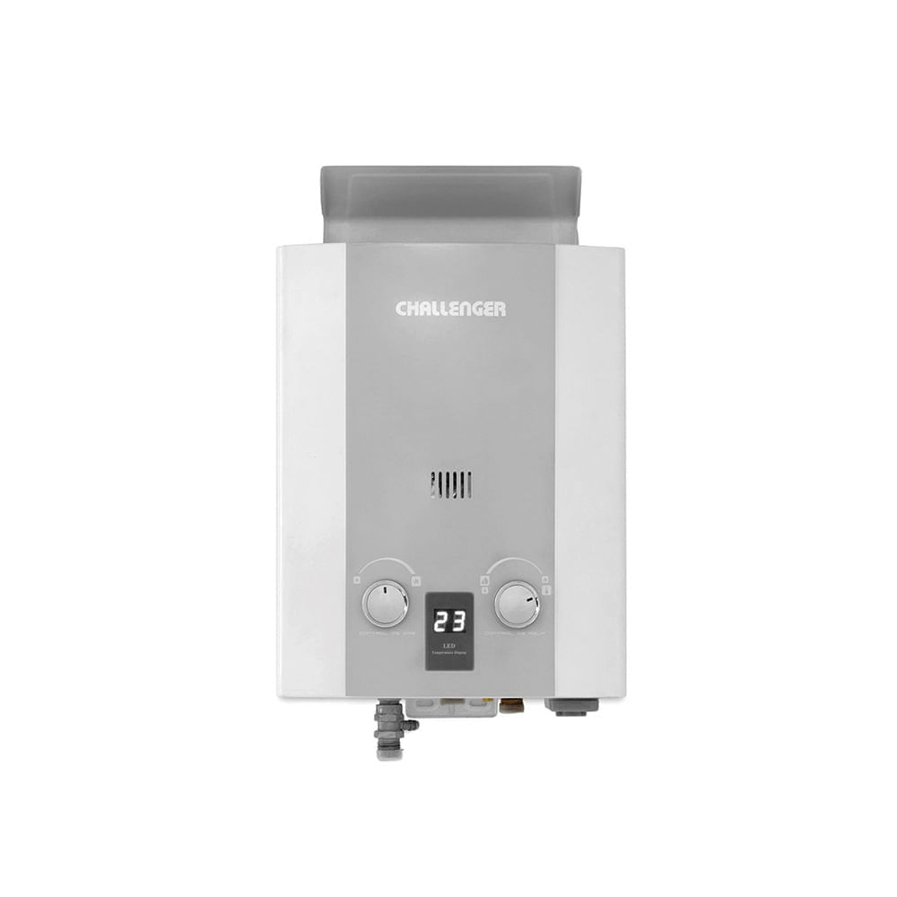 Calentador de Paso Challenger 5.5 Litros Tiro Natural Gas Natural WHN7054 Blanco Gris img #1
