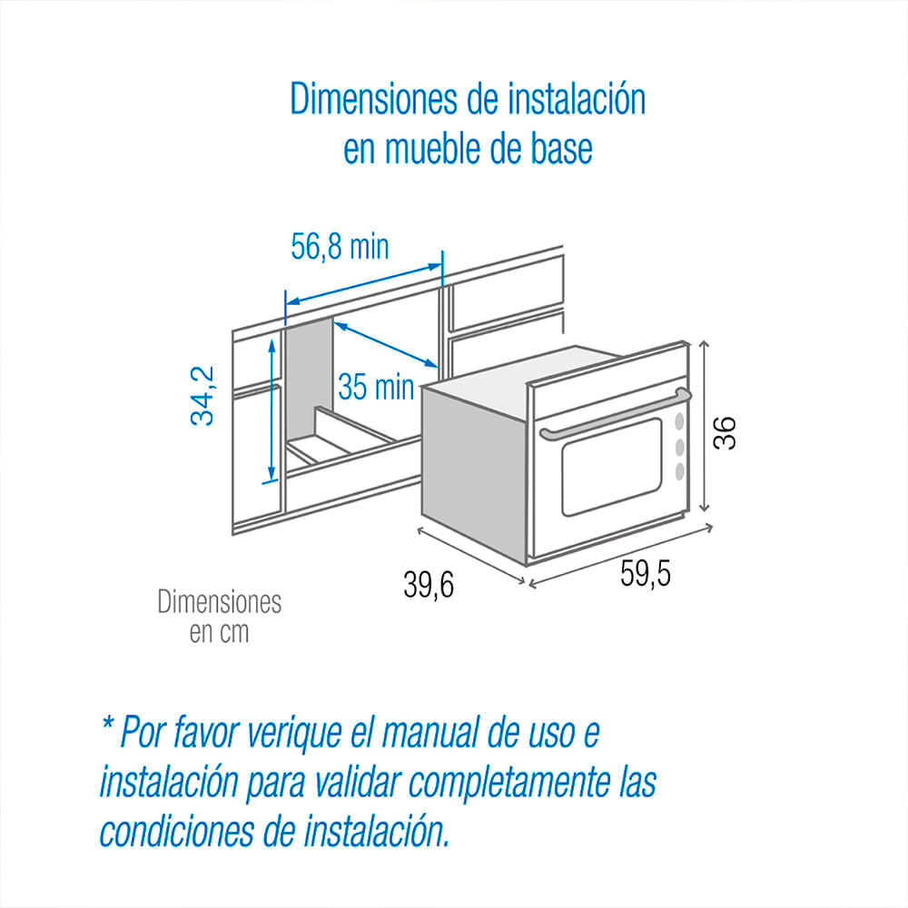 Horno de Empotrar Challenger 62 cm Eléctrico HE 2495 Negro img #2
