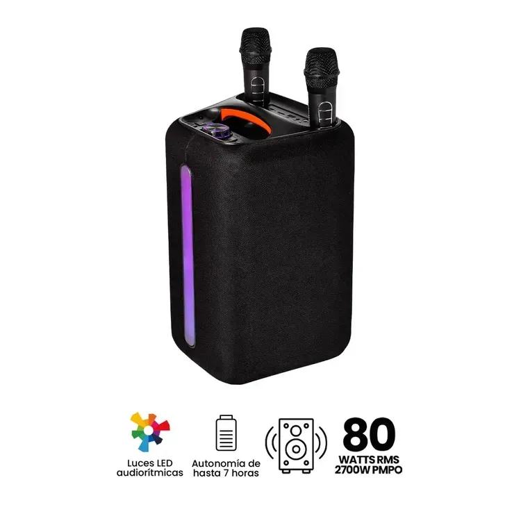 Parlante VTA Inalámbrico 80W BT VTA-82968 Negro img #7