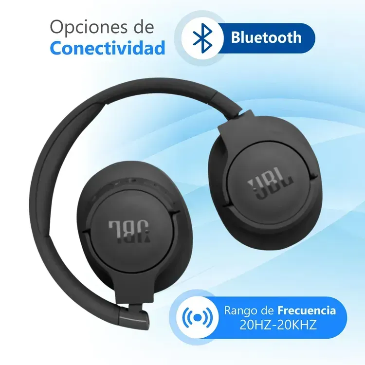 Audífonos de Diadema JBL Inalámbricos Bluetooth Over Ear T770 Negro img #4