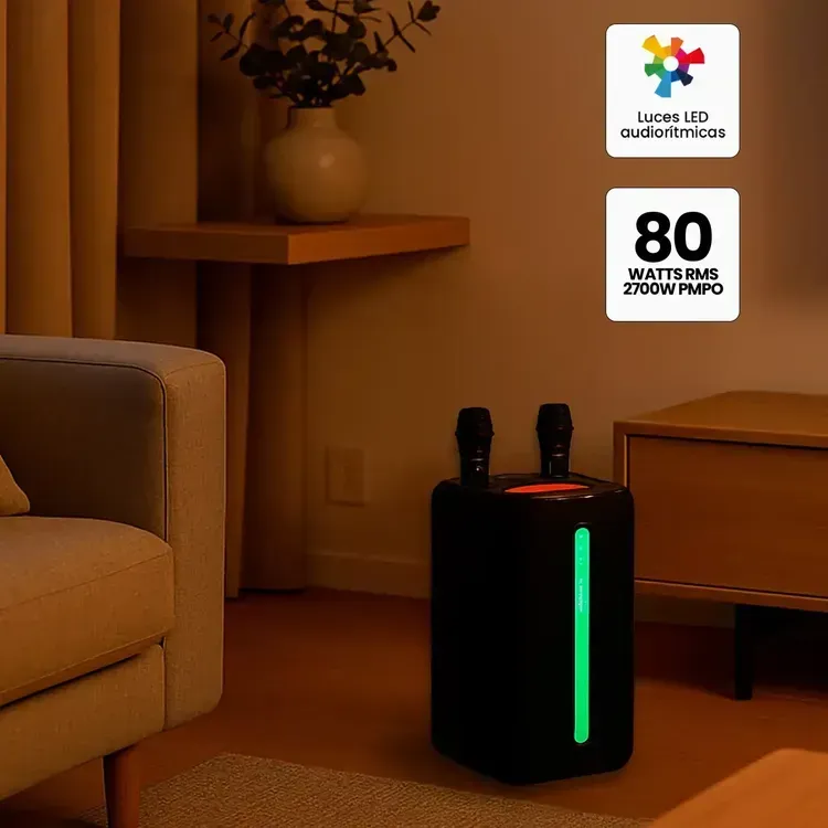Parlante VTA Inalámbrico 80W BT VTA-82968 Negro img #8