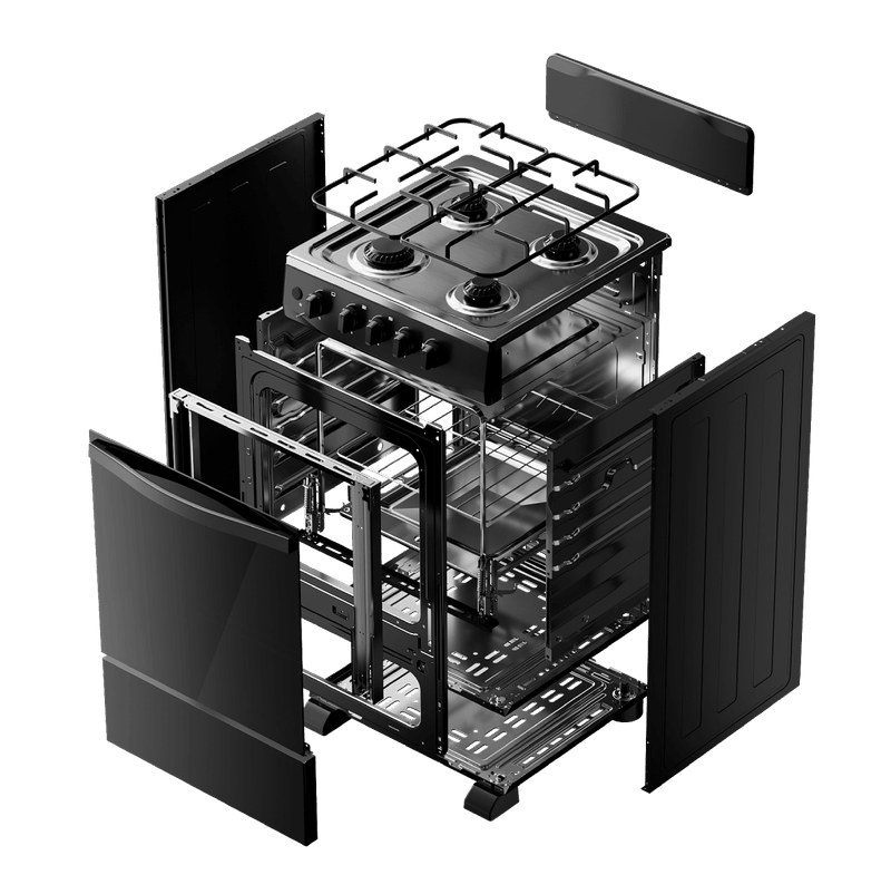Estufa de Piso Midea 4 Puestos Gas Natural MGS20FS1BFAWB-CO Negra img #6